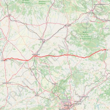 Itinéraire Etape 3 Soria - Zamora, distance, dénivelé, altitude, carte, profil, trace GPS