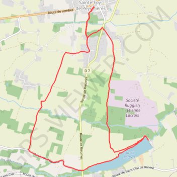 Itinéraire Le Lac de Parayre à partir de Sainte-Foy-de-Peyrolières (Haute-Garonne), distance, dénivelé, altitude, carte, profil, trace GPS