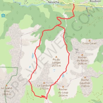 Itinéraire Trace+GPX+Boucle+Lac+de+Cristol+et+Lac+de+Loule, distance, dénivelé, altitude, carte, profil, trace GPS