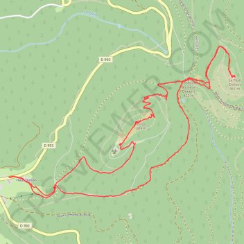 Itinéraire Les deux Donons, distance, dénivelé, altitude, carte, profil, trace GPS