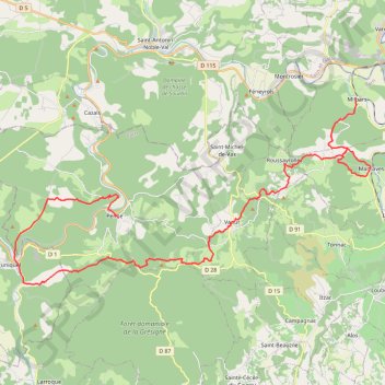 Itinéraire 215_33_Le_Marathon_noir, distance, dénivelé, altitude, carte, profil, trace GPS