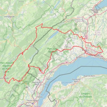 Itinéraire Jura Franco-Suisse (Track), distance, dénivelé, altitude, carte, profil, trace GPS