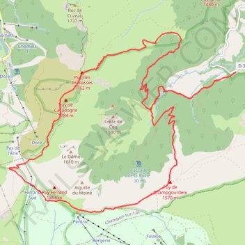 Itinéraire vallée de chaudefour par les crêtes-21538724, distance, dénivelé, altitude, carte, profil, trace GPS