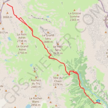 Itinéraire Refuge Magi - Mont Thabor, distance, dénivelé, altitude, carte, profil, trace GPS