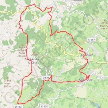 Itinéraire Croix Forest, distance, dénivelé, altitude, carte, profil, trace GPS