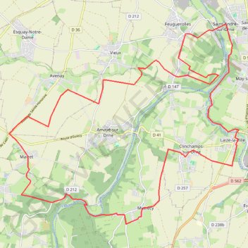 Itinéraire Saint-André-sur-Orne - Maizet - Mutrécy, distance, dénivelé, altitude, carte, profil, trace GPS