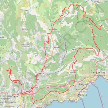 Itinéraire La Trinité - La Trinité, distance, dénivelé, altitude, carte, profil, trace GPS