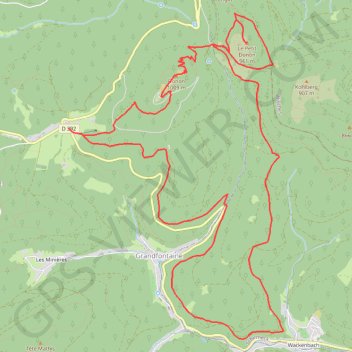 Itinéraire Les Deux Donon, distance, dénivelé, altitude, carte, profil, trace GPS