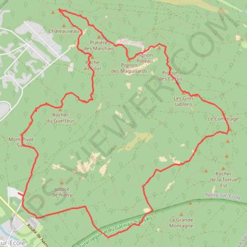 Itinéraire Les 25 bosses Nord, distance, dénivelé, altitude, carte, profil, trace GPS