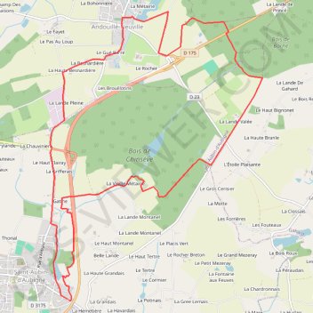 Itinéraire Saint Aubin d'aubigné 14km-17761151, distance, dénivelé, altitude, carte, profil, trace GPS