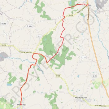 Itinéraire Cluis - Orsennes, distance, dénivelé, altitude, carte, profil, trace GPS