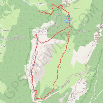 Itinéraire La Plagne - Alpette - Pas de l'Echelle - Fitta - Fouda Blanc - Pinet, distance, dénivelé, altitude, carte, profil, trace GPS