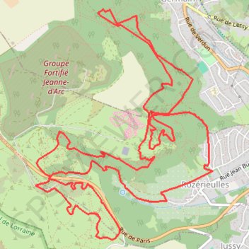 Itinéraire Moselle - Les Crapauds, distance, dénivelé, altitude, carte, profil, trace GPS