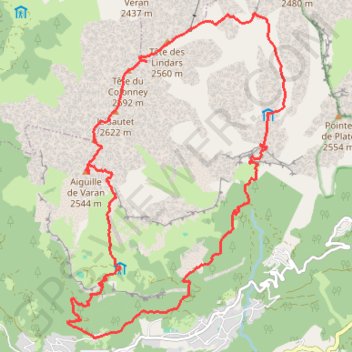 Itinéraire Tête du Colonney depuis Le Coudray - Aiguille de Varan et Aiguille Rouge (Haut Giffre - Aiguilles Rouges), distance, dénivelé, altitude, carte, profil, trace GPS