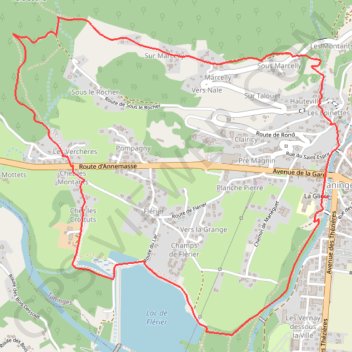 Itinéraire Circuit du lac de Flérier et des villages, distance, dénivelé, altitude, carte, profil, trace GPS