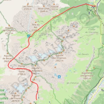 Itinéraire Traversée col des Crochues, col de Bérard, distance, dénivelé, altitude, carte, profil, trace GPS