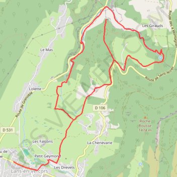 Itinéraire [Itinéraire] Le Bec de l'Aigle et les Gorges du Bruyant, distance, dénivelé, altitude, carte, profil, trace GPS
