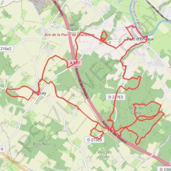 Itinéraire Port d'Envaux - Les Lapidiales - Plassay - Bois de Fontmorte - 19139 - UtagawaVTT.com, distance, dénivelé, altitude, carte, profil, trace GPS