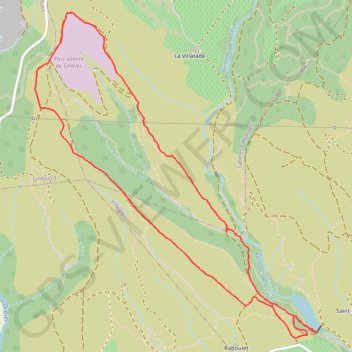 Itinéraire Villegly Barrage, distance, dénivelé, altitude, carte, profil, trace GPS