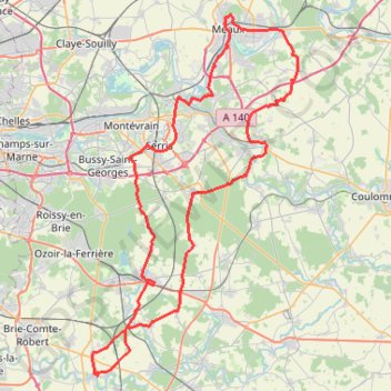 Itinéraire Les villages de la Brie..., distance, dénivelé, altitude, carte, profil, trace GPS