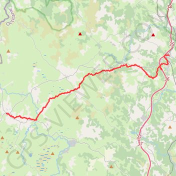 Itinéraire AumontAubracNasbinals, distance, dénivelé, altitude, carte, profil, trace GPS