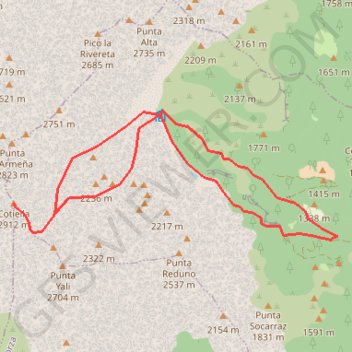 Itinéraire Cotiella par le refuge de Armeña, distance, dénivelé, altitude, carte, profil, trace GPS