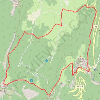 Itinéraire Trail de Vassieux, distance, dénivelé, altitude, carte, profil, trace GPS