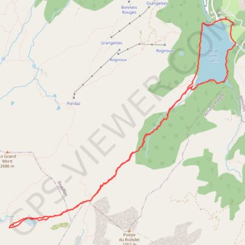 Itinéraire Le Planay-Arêches - Les Lacs de la Tempête, distance, dénivelé, altitude, carte, profil, trace GPS