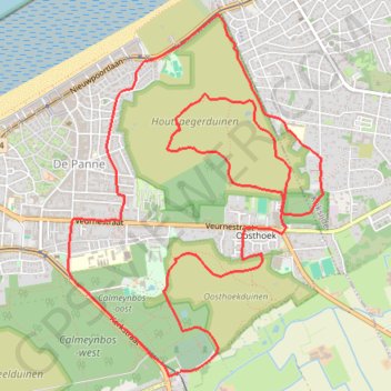 Itinéraire Rando à La Panne, distance, dénivelé, altitude, carte, profil, trace GPS