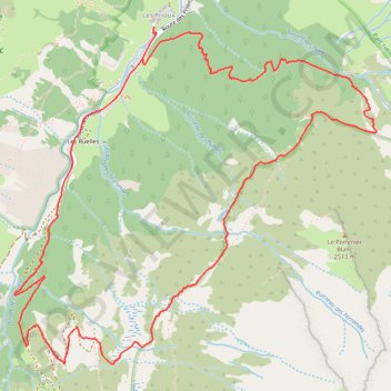 Itinéraire La boucle des Nants, distance, dénivelé, altitude, carte, profil, trace GPS