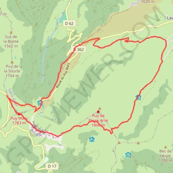 Itinéraire Puy Mary breche de Rolland, distance, dénivelé, altitude, carte, profil, trace GPS