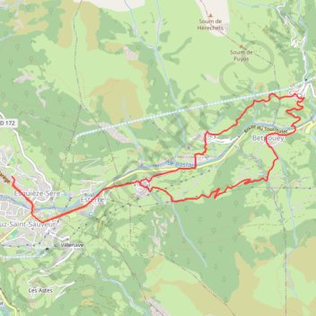 Itinéraire Les villages de Labatsus depuis Esquièze-Sère, distance, dénivelé, altitude, carte, profil, trace GPS