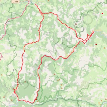 Itinéraire La Canourgue (56min) - Circuit des gorges du Tarn (68km, D+900m), distance, dénivelé, altitude, carte, profil, trace GPS