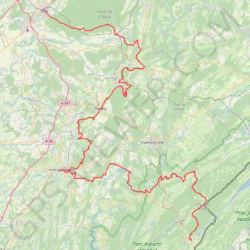 Itinéraire L'Echappée Jurassienne, distance, dénivelé, altitude, carte, profil, trace GPS