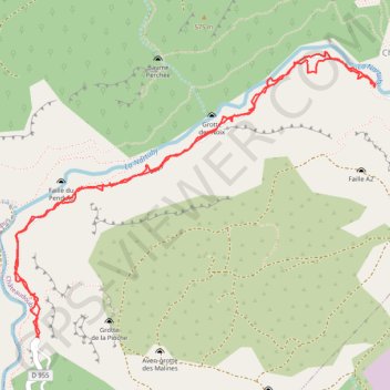 Itinéraire Route coupée des Gorges de Châteaudouble, distance, dénivelé, altitude, carte, profil, trace GPS