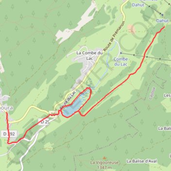 Itinéraire Les Points de vue du lac - Lamoura, distance, dénivelé, altitude, carte, profil, trace GPS