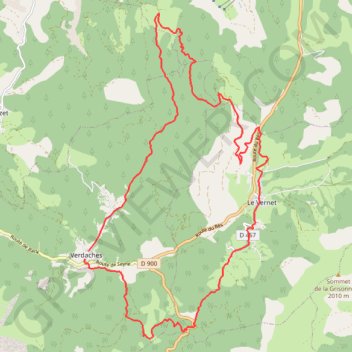 Itinéraire Les quatre cols N°13 - Moyen 24km - 3h30, distance, dénivelé, altitude, carte, profil, trace GPS