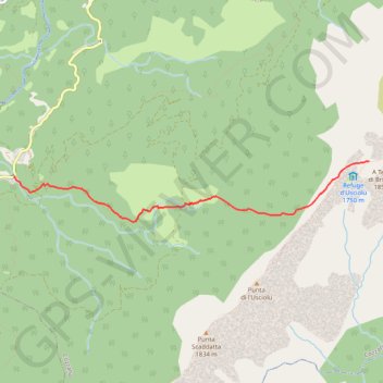Itinéraire Liaison du refuge d'Usciolu à Cozzano, distance, dénivelé, altitude, carte, profil, trace GPS