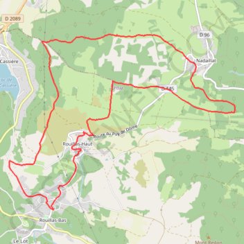 Itinéraire Marche à Rouillas-Bas, distance, dénivelé, altitude, carte, profil, trace GPS