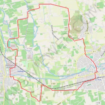 Itinéraire Entre vignobles et vergers au pays des Sorgues - Châteauneuf-de-Gadagne, distance, dénivelé, altitude, carte, profil, trace GPS