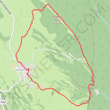 Itinéraire Traversée du Mont Pela, distance, dénivelé, altitude, carte, profil, trace GPS