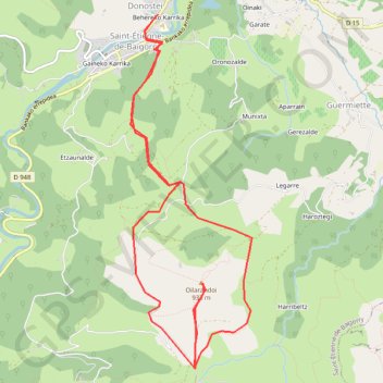 Itinéraire Baïgorry - Pic Oylarandoy, distance, dénivelé, altitude, carte, profil, trace GPS