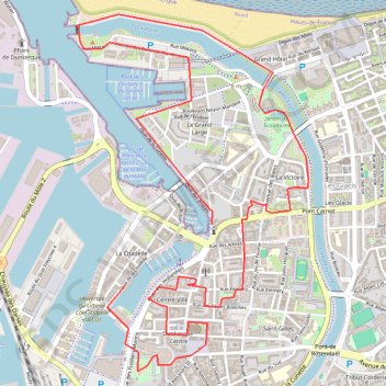 Itinéraire Dunkerque - Le port et le circuit Jean Bart, distance, dénivelé, altitude, carte, profil, trace GPS