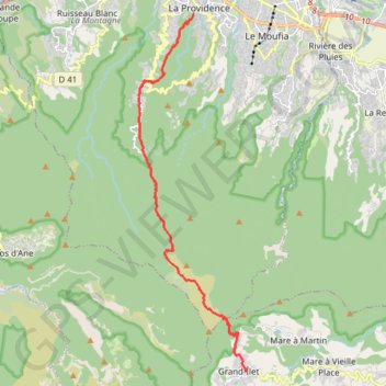 Itinéraire RandoPitons.re #1323 - De Saint-Denis à Grand Ilet par Mamode Camp et la Roche Ecrite, distance, dénivelé, altitude, carte, profil, trace GPS
