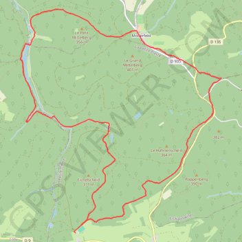 Itinéraire L'Étang du Donnenbach - La Petite-Pierre, distance, dénivelé, altitude, carte, profil, trace GPS