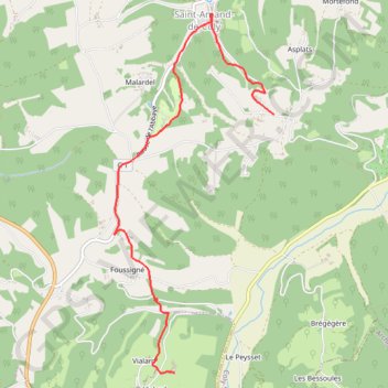 Itinéraire De Vialard à Saint-Amand-de-Coly, distance, dénivelé, altitude, carte, profil, trace GPS
