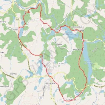 Itinéraire Rando thouron, distance, dénivelé, altitude, carte, profil, trace GPS