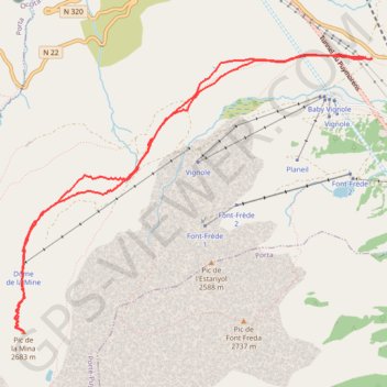 Itinéraire Pic de la Mine, distance, dénivelé, altitude, carte, profil, trace GPS