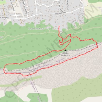 Itinéraire La Pointe de Brancaille, Vallon des Cèdres, Sainte-Baume, distance, dénivelé, altitude, carte, profil, trace GPS