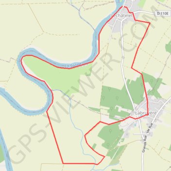 Itinéraire Sentier Dame Renaude - Lechâtelet, distance, dénivelé, altitude, carte, profil, trace GPS